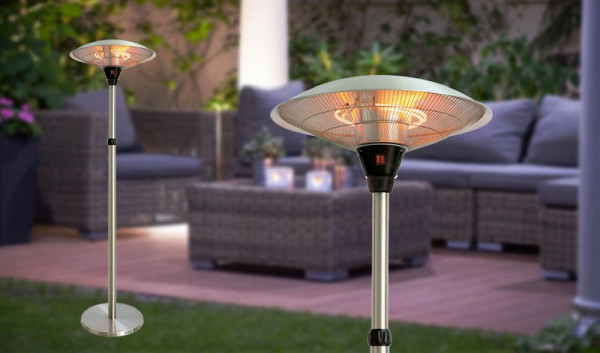 Chauffage électrique Sonnenkönig WARM PILZ - flamme de jardin, 2100 W, 58 x 160-205 x 58 cm, 30301081