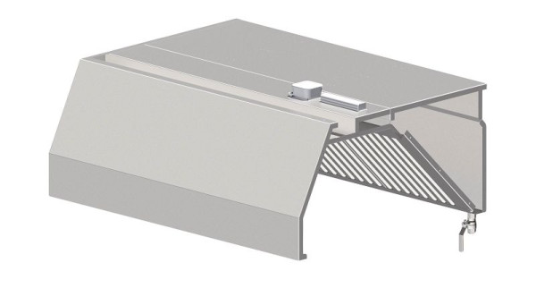 Hotte de plafond Stalgast, trapézoïdale 3800 mm x 2000 mm avec filtre pare-flammes type B, DH382001