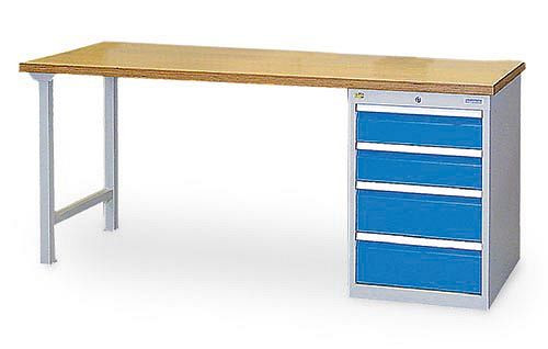 Établi en rangée Bedrunka+Hirth R 18-24, 2x150, 2x200 mm, tiroir à extension totale 100%, 2000 x 750 x 859 mm, 03.20.580.4V