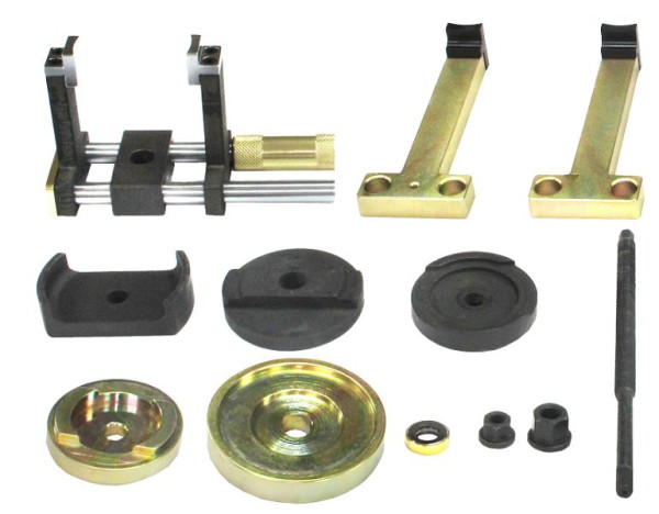 Jeu d'outils SW-Stahl support d'essieu arrière à support en caoutchouc BMW, diamètre 80 mm avant et arrière, 302304L