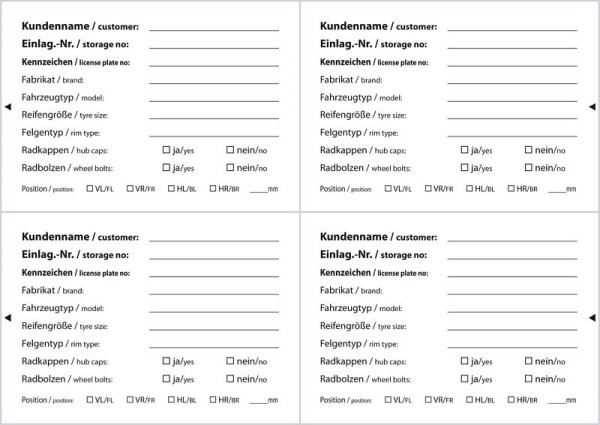 Etiquettes de rechange Eichner, blanches, imprimées, UE : 100 pièces, 0508-00714