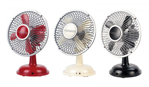 Sonnenkönig RETRO FAN - ventilateur de table couleur: noir, 2,5 W, 15 x 19,5 x 13 cm, 10501417