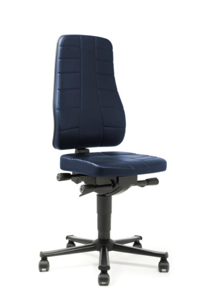 bimos All-In-One Highline avec roues et cuir synthétique, bleu, hauteur d'assise 450-600 mm, 9643-6902