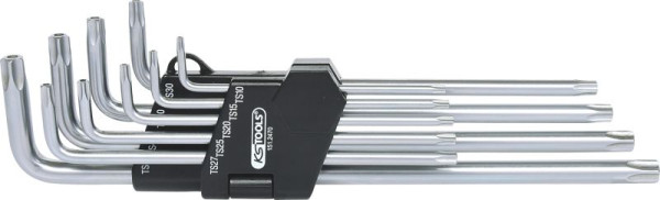 KS Tools jeu de clés coudées cinq étoiles, alésage, long, 9 pièces, 151.2470