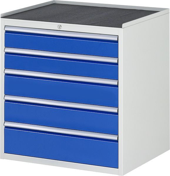 Armoire à tiroirs RAU série 7000, support métallique, 5 x tiroirs taille XL 2xH120, 2xH150, 1xH180 mm, 770x825x650 mm, 03-XL5.11A-MT.11