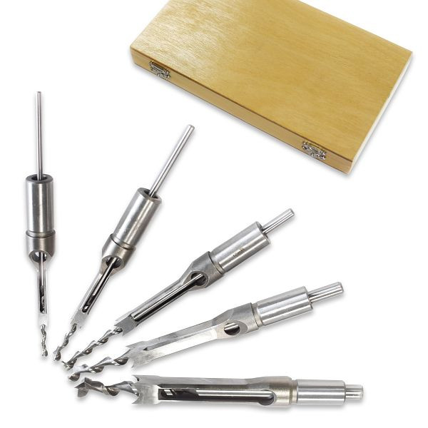 Jeu de mèches burineuses BAMATO 5 pièces dans un coffret en bois, STMB5TLG