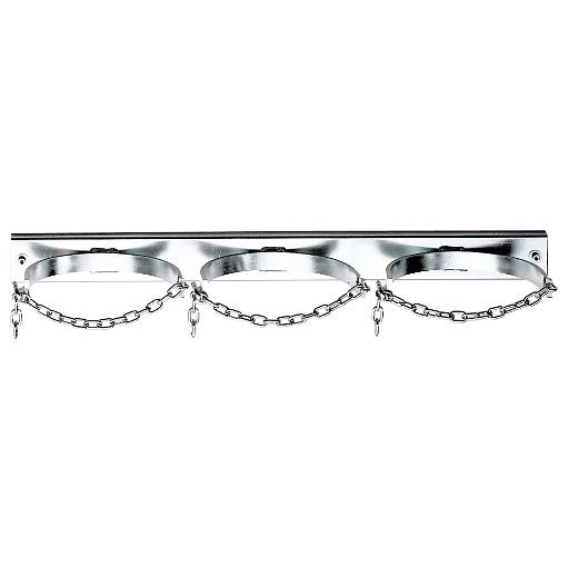 Support mural pour bouteille de gaz ELMAG avec serrure à chaîne, pour 3 bouteilles Ø 230mm, adapté pour 20/40/50 litres, 57196