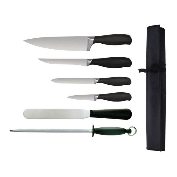 Ensemble de 6 couteaux Soft Grip et étui Vogue, S725