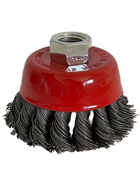 VaGo-Tools brosses boisseaux brosses métalliques brosses 100mm meuleuse d'angle nouée, UE : 24 pièces, 09-005x24_xv