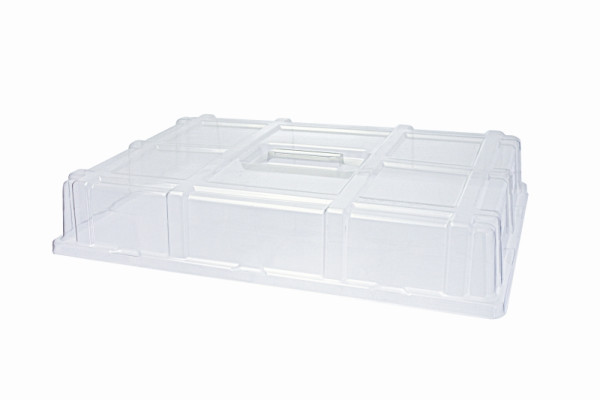 Couvercle Schneider 620 x 425 x 105 mm, matériau : PET, 1 mm, transparent, 227180