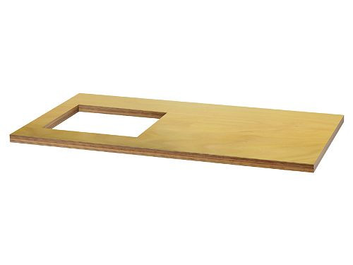 Plan de travail Bedrunka+Hirth avec découpe pour balance, dimensions en mm (LxPxH) : 2000 x 750 x 40, 03.PTWAAUSS