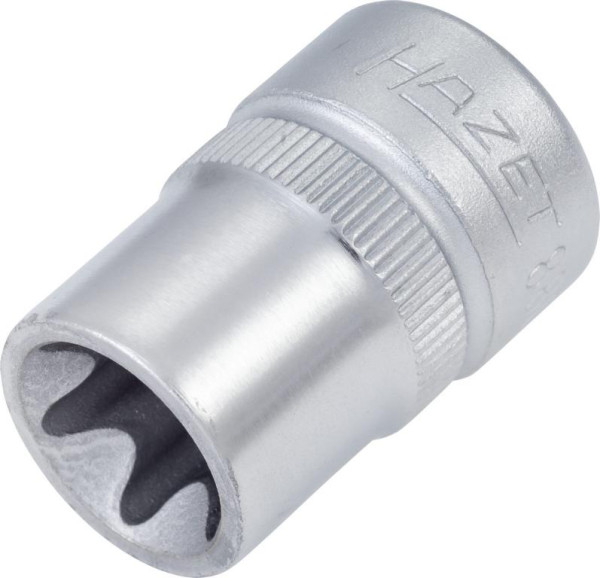 Insert pour clé à douille Hazet TORX®, carré creux 10 mm (3/8 pouce), profil extérieur TORX®, E14, avec moletage, 880-E14