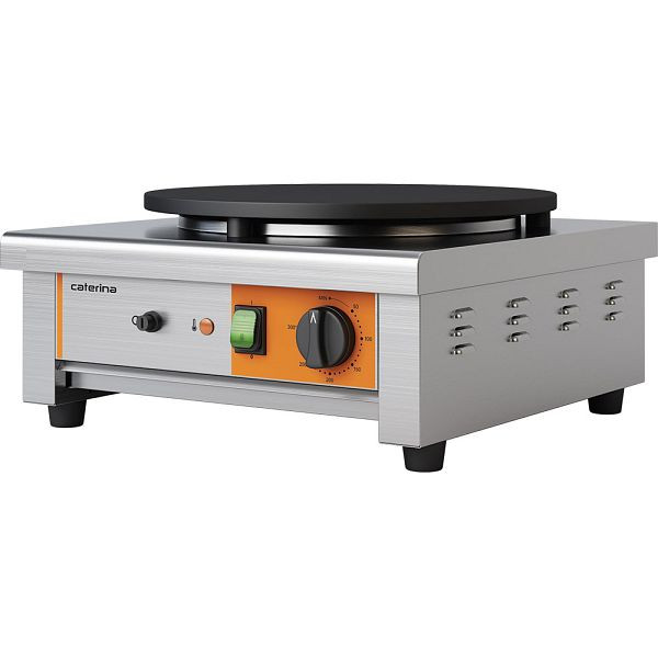 Crêpière Caterina avec plaque Ø 400 mm, 450x470x220 mm (LxPxH), 3 kW 230 V, CA2401400