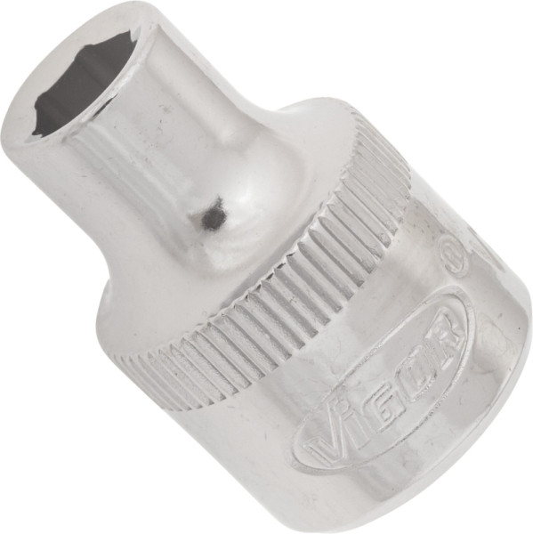 Insert de clé à douille VIGOR, carré creux 10 mm (3/8 pouce), profil à six pans extérieurs, 6 mm, V2278N
