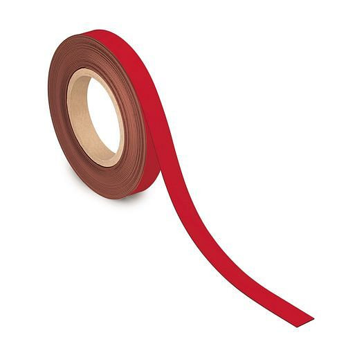 Ruban de marquage magnétique MAUL, 10 mx 20 mm x 1 mm, rouge, 307928
