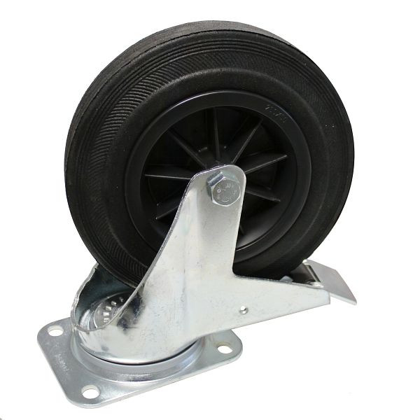 Roulette pivotante ADB avec frein, Ø 200 mm, capacité de charge jusqu'à 205 kg, 21337