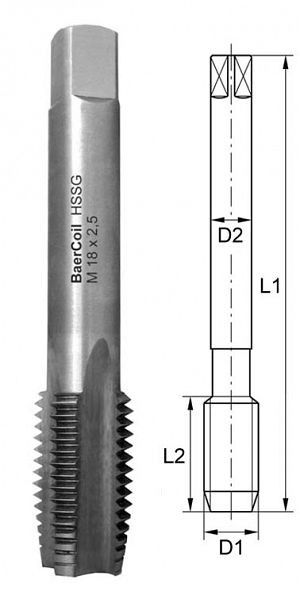 BaerCoil taraud M 5 x 0,8, B3008-1