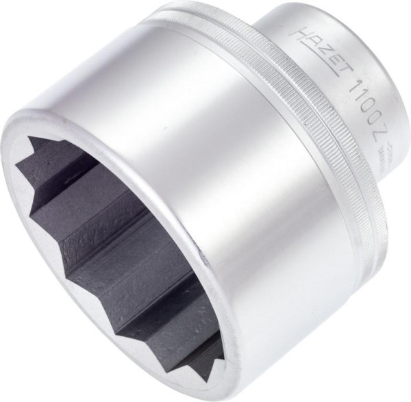 Embout pour clé à douille Hazet, double hexagonal, carré creux 25 mm (1 pouce), profil externe double hexagonal, 75 mm, 1100Z-75