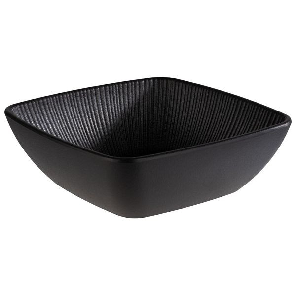 Bol APS -NERO- en noir, 16,5 x 16,5 cm, hauteur : 5,5 cm, 0,6 litre, 85274