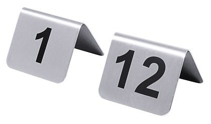 Plaques d'immatriculation de table Contacto 1-12 avec sérigraphie noire, 1054/612