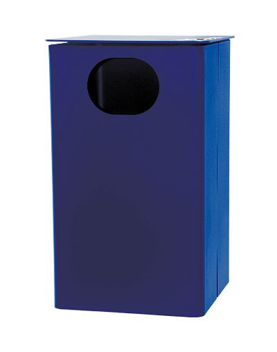 Poubelle rectangulaire Renner avec cendrier environ 35 L, galvanisée à chaud, 7044-10FV