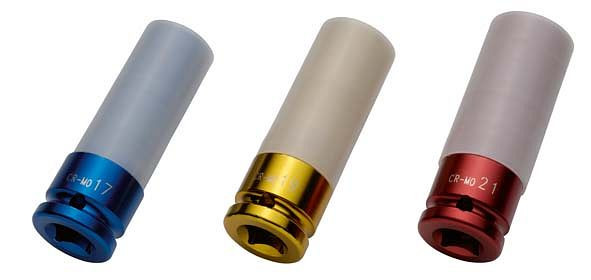 Insert de clé électrique ELORA 1/2 ", hexagone, avec manchon en plastique, 790LTP, couleur: vert foncé, 0790026155101