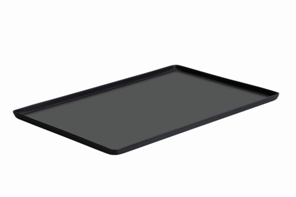 Plateaux de présentation/comptoir Schneider "noirs", aluminium, revêtement par poudre, 400 x 600 x 10 mm, 154096