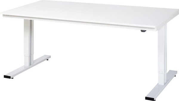 Table de travail RAU série adlatus 300 (réglable électriquement en hauteur), plaque en mélamine EGB, 2000x720-1120x1000 mm, 08-WT-200-100-ME