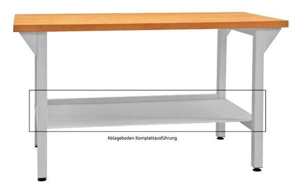 Etagère ADB, largeur 1250 x profondeur 600 mm, gris clair, 23047