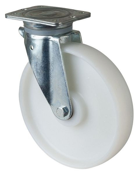Roulette pour charges lourdes BS Rolls, largeur de roue 50 mm, Ø roue 250 mm, capacité de charge 600 kg, bande de roulement/corps de roue plastique, roulement à rouleaux, N100.B10.251