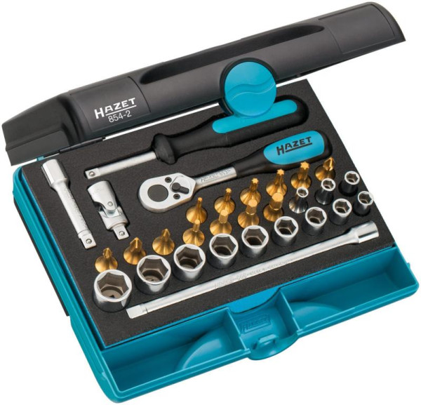 Jeu de clés à douilles Hazet, coffret plastique, 854-2