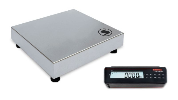 Balance de table Soehnle étalonnable avec Terminal 3820, deux plages, charge maximale : 20/35 kg, incrément de chiffres : 5/10 g, 400 x 300 mm, IP65, 7571.04.110