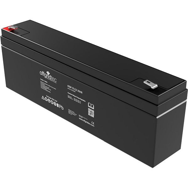Offgridtec AGM 2.2Ah 20HR 12V - batterie solaire extrêmement résistante aux cycles, 2-01-001470