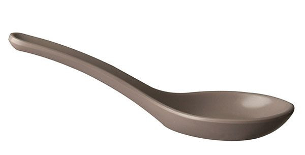 Cuillères à manger pour les doigts APS, 13,5 x 4,5 cm, mélamine, taupe, -HONG KONG-, paquet de 60, 83424