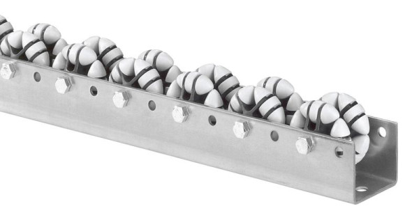 Rail à roulettes BS sur tous les côtés, diamètre des roulettes 50 mm, pas 66 mm, 410 000