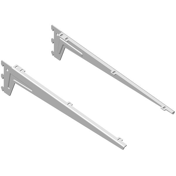 Équerre système Element, AVEC CLIP, gauche et droite, VRAC, 480 mm, BLANC, UE: 10 paires, 10300-00000