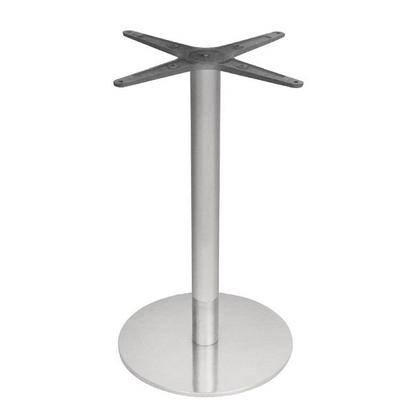 Pied de table Bolero rond en acier inoxydable hauteur 68cm, GK992