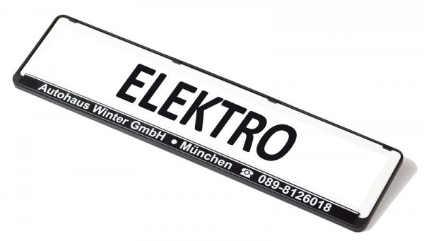 Panneau publicitaire Eichner pour amplificateur de plaque d'immatriculation, impression : &quot;ELEKTRO&quot;, 9219-00347