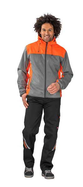 Veste softshell contrastée Planam Outdoor, gris/orange, taille 4XL, 3732068