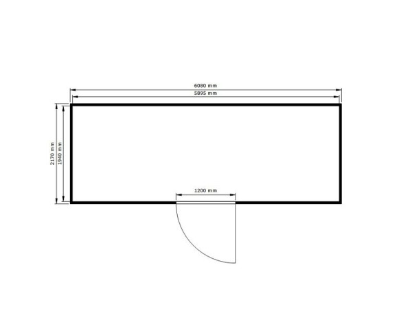 Réservoir SÄBU SAFE STI 1900 ALG, isolé, entièrement assemblé, plastifié RAL 9002, 6380 x 2170 x 2560 mm