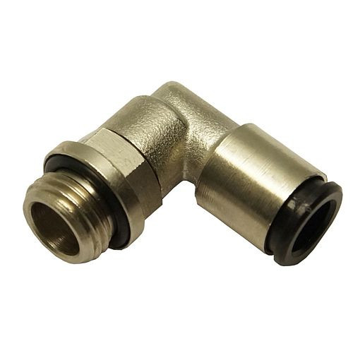 Raccord coudé AEROTEC avec filetage extérieur 1/4 pouce, cylindrique, 8 mm, avec joint torique, 20.2022.06