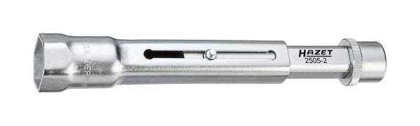 Clé à bougie Hazet, carré creux 10 mm (3/8 pouce), profil hexagonal, 20,8 mm, 13/16 ", 2505-2