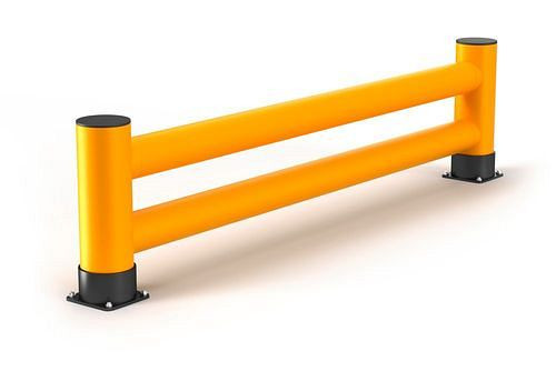 Protection d'extrémité d'étagère Ampere en plastique, planche double, L 2500 mm, jaune/noir, 304882