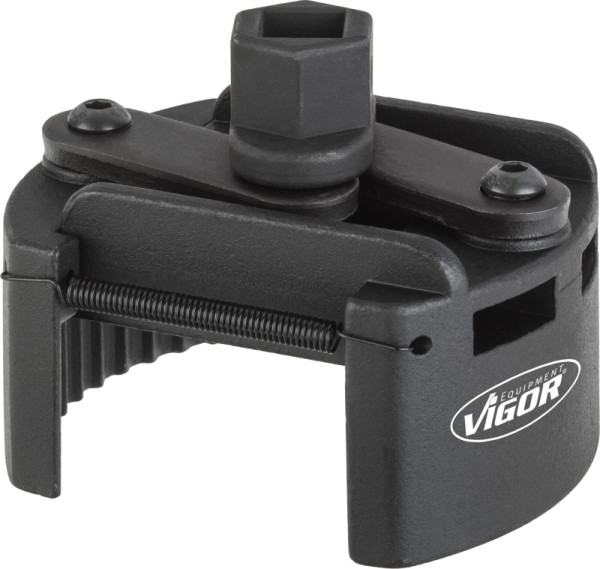 Clé pour filtre à huile VIGOR, 80 - 115 mm, universelle, six pans extérieurs 22 mm, carré creux 12,5 mm (1/2 pouce), 80 - 115, V4414