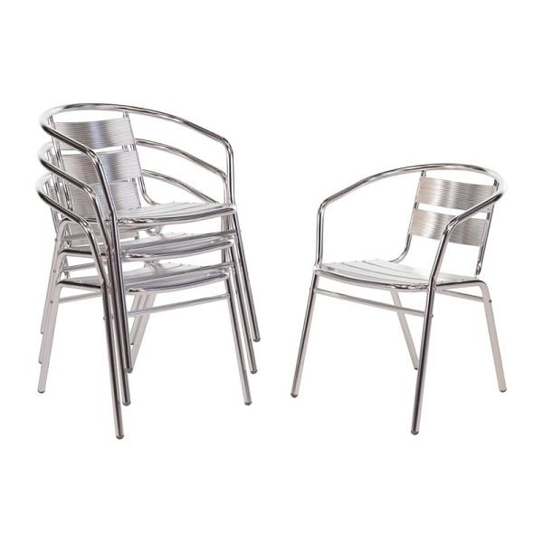 Chaise Bolero en aluminium, empilable, UE: 4 pièces, U419