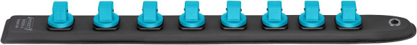 Hazet SmartRail, carré, creux 12,5 mm (1/2 pouce), dessous magnétique, avec 8 douilles carrées 1/2", 900SR-8