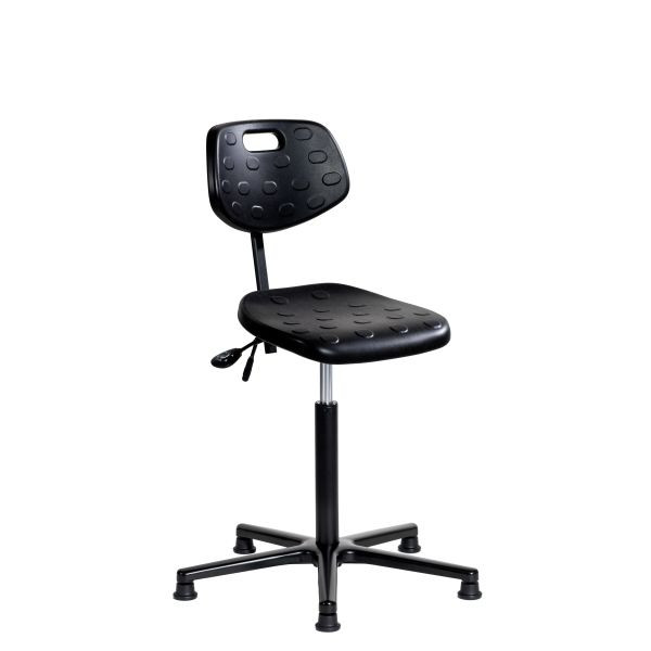 Chaise de travail SOFAME ERGODYN sur patins, hauteur d'assise 42-56, avec réglage de la profondeur d'assise, piètement en polyamide, W050050042