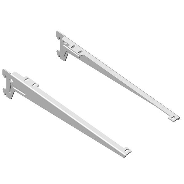 Équerre système Element, AVEC CLIP, gauche et droite, VRAC, 330 mm, BLANC, UE: 10 paires, 10300-00040