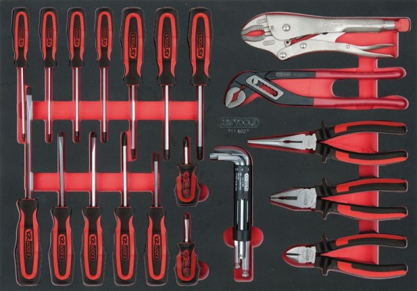 Jeu De Tournevis Et Pinces Ks Tools Scs 27 Pieces En Insert Systeme 1 1 711 6027 Acheter A Bas Prix Profishop