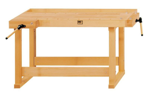 Banc de rabotage ANKE; 1550 x 650 x 850 mm; Portée de toutes les pinces 115 mm; pour le bricoleur; avec 1 jeu de crochets de banc en acier, 800.040